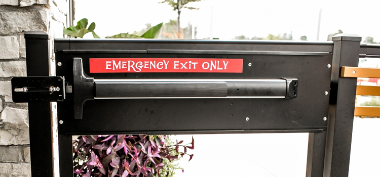 emergency push bar installation in Ojai