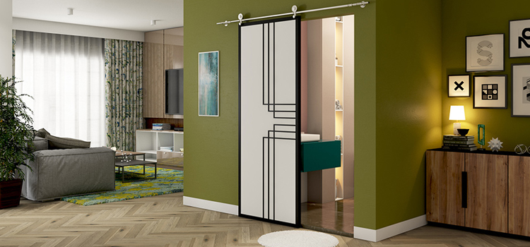 sliding bathroom door installation in Ojai